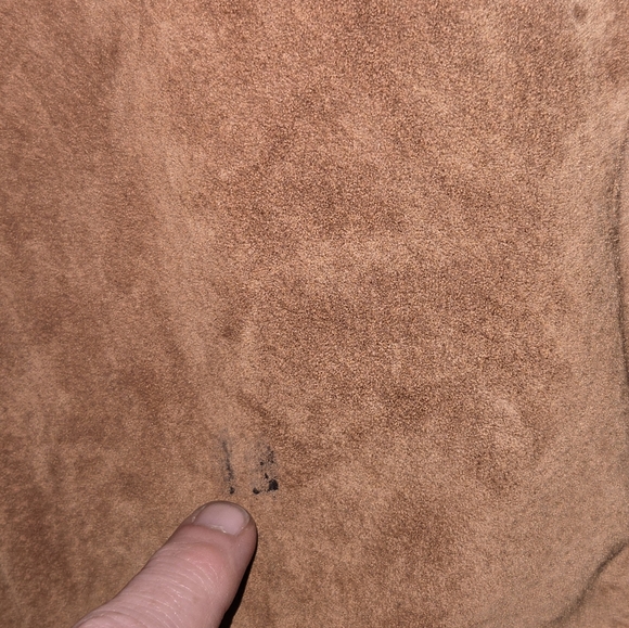 Roaman's Brown Suede Leather Jacket with Fringe - Picture 4 of 15